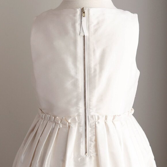 Ivory Creme Silk Dress J. Crew Kids Party Flower Girl Recital Special Occasision - Picture 6 of 6